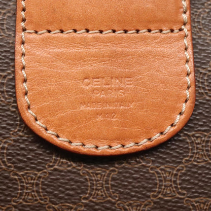 Celine Vintage Duffle Bag Macadam Coated Canvas, BROWN, CANVAS, Travel bag