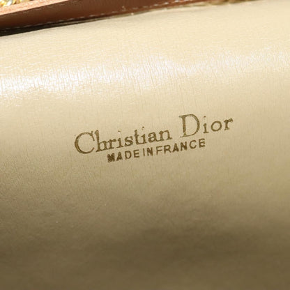 Christian Dior Vintage Honeycomb chain Canvas, BEIGE, CANVAS, Handbag