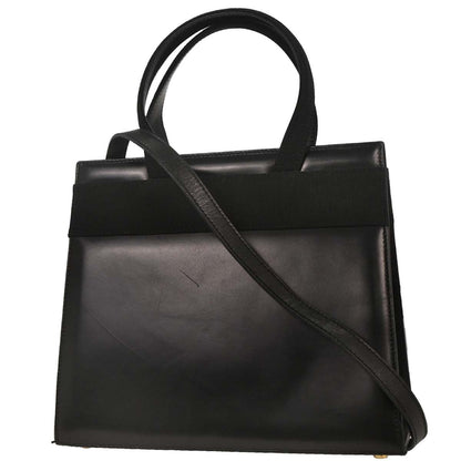 Salvatore Ferragamo Convertible Vara Bow Tote Leather, BLACK, LEATHER, Handbag