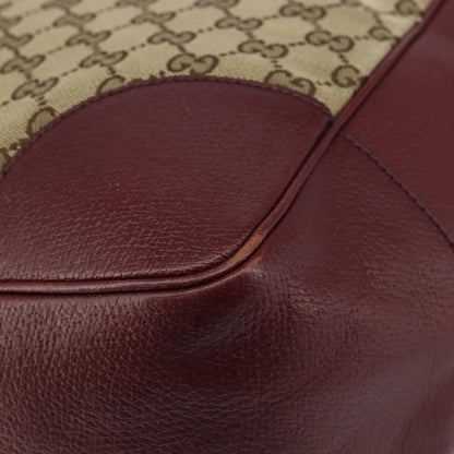 Gucci Bree Tote GG Canvas with Leather, BEIGE, CANVAS, Tote bag