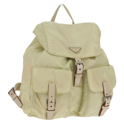 Prada Sac à dos Re-nylon nylon, BEIGE, NYLON, Backpack