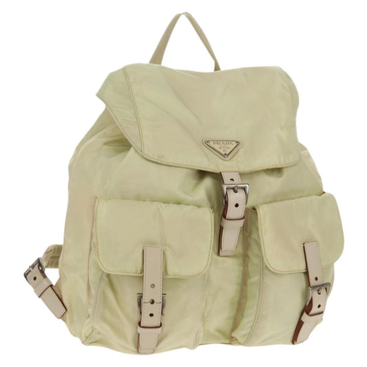 Prada Sac à dos Re-nylon nylon, BEIGE, NYLON, Backpack