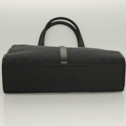 "Gucci Vintage Jackie Tote Canvas, Leather", BLACK, CANVAS, Tote bag