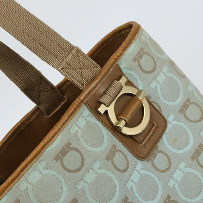 Salvatore Ferragamo Gancini Tote Gancini Canvas, BLUE, CANVAS, Tote bag