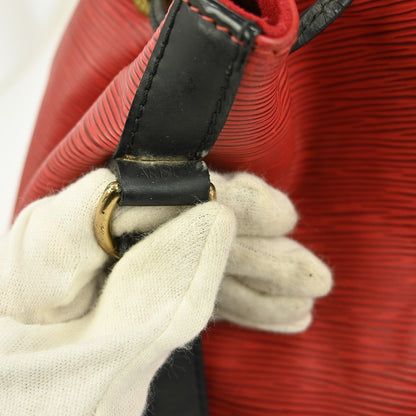 Louis Vuitton Bicolor Petit Noe Handbag Epi Leather, RED, LEATHER, Shoulder bag