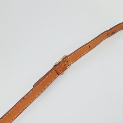 Celine Vintage Macadam Shoulder Bag Canvas and Leather, BEIGE, CANVAS, Shoulder bag