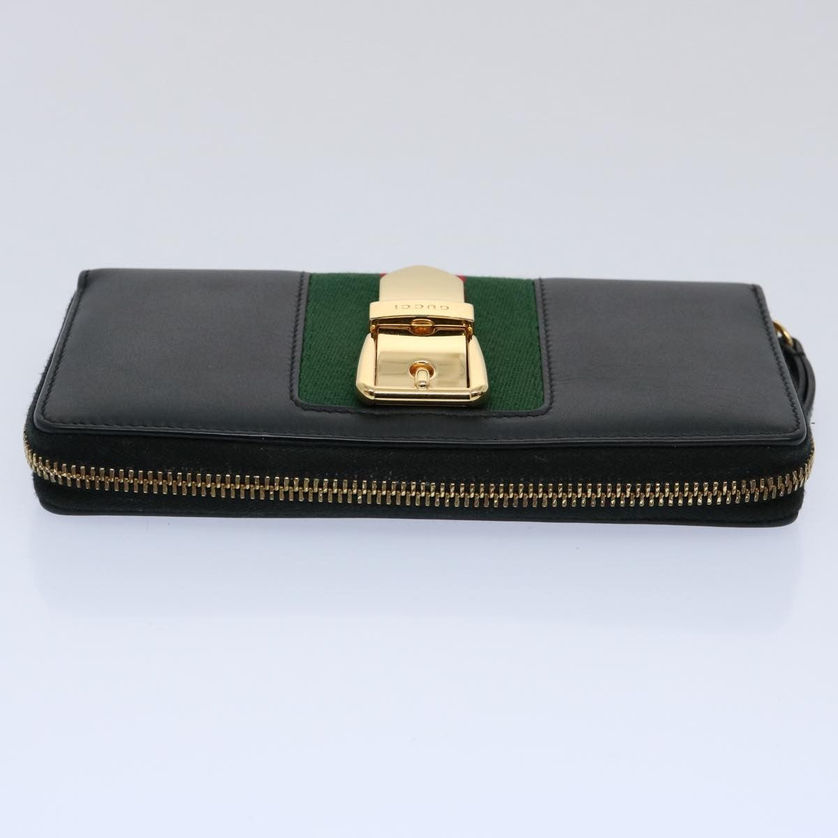Gucci Sylvie Continental Wallet Leather, BLACK, LEATHER, Wallets