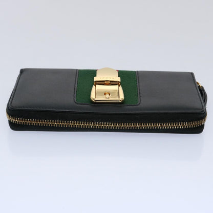 Gucci Sylvie Continental Wallet Leather, BLACK, LEATHER, Wallets
