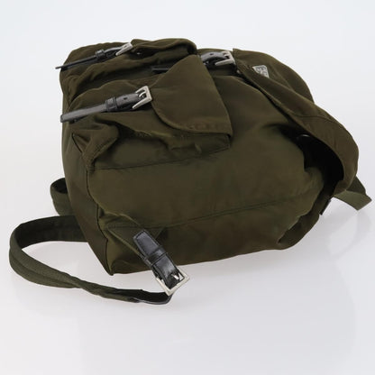 Prada Double Front Pocket Backpack Tessuto, KHAKI, NYLON, Backpack