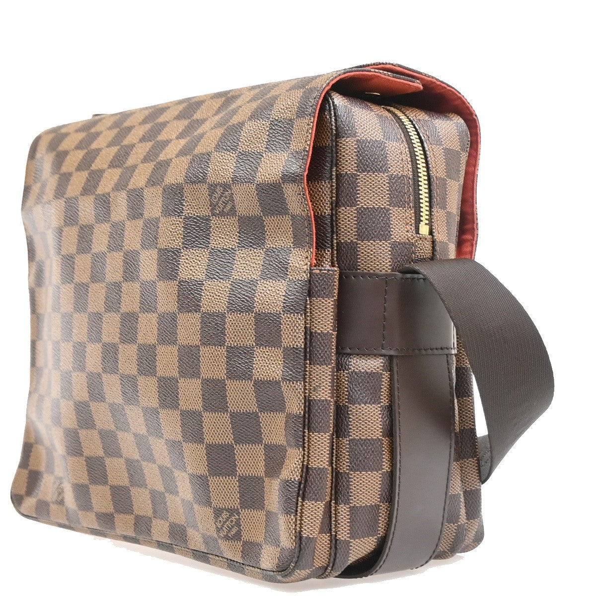 Louis Vuitton Naviglio Handbag Damier, Brown, Canvas, Shoulder Bag