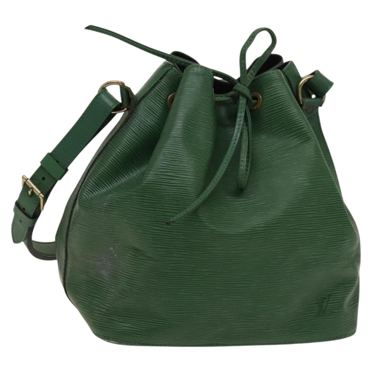 Louis Vuitton Petit Noe Handbag Epi Leather, GREEN, LEATHER, Shoulder bag