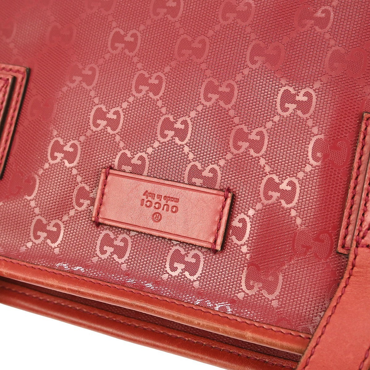 Gucci Plus Tote GG Imprime, RED, LEATHER, Tote bag