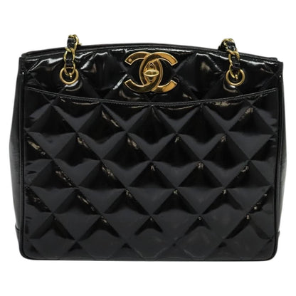 Chanel Chain Shoulder Bag Patent leather, BLACK, PATENT_LEATHER, Shoulder bag