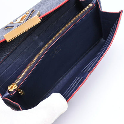 Louis Vuitton Capucines Long Wallet Leather, NAVY, LEATHER, Wallets