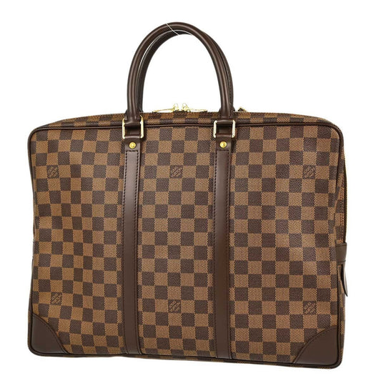 Louis Vuitton Porte-Documents Voyage Briefcase Damier, BROWN, CANVAS, Briefcase