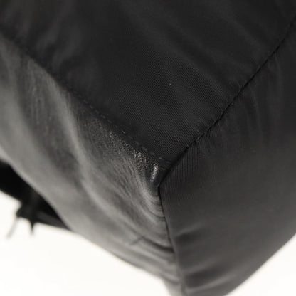 Prada Buckle Backpack Quilted Tessuto, BLACK, NYLON, Backpack