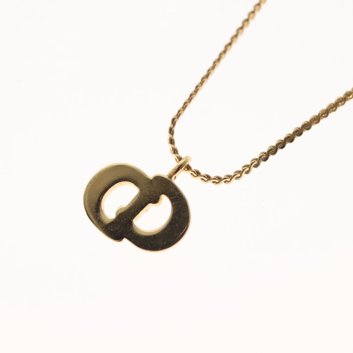 Christian Dior CD Pendant Necklace Gold-plated, GOLD, METAL, Necklace