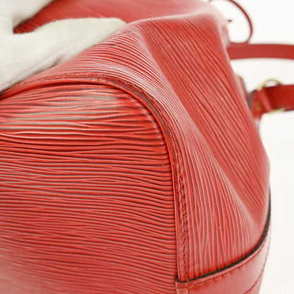 Louis Vuitton Petit Noe Handbag Epi Leather, RED, LEATHER, Shoulder bag
