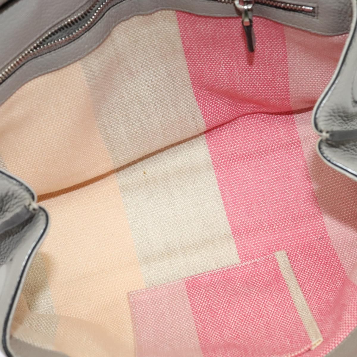 Gucci Bamboo Daily Top Handle Bag Leather, GRAY, LEATHER, Handbag