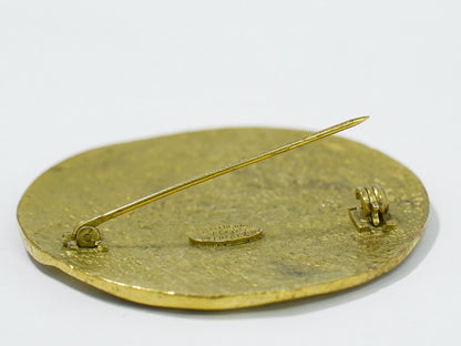 Chanel CC Brooch Metal, GOLD, GOLD_PLATED, Brooch