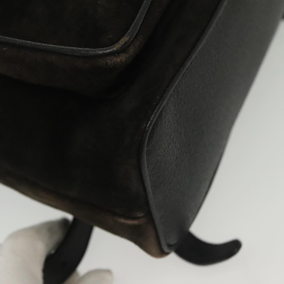 Gucci Bamboo Tassel Backpack Suede, BLACK, SUEDE, Backpack