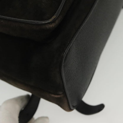 Gucci Bamboo Tassel Backpack Suede, BLACK, SUEDE, Backpack