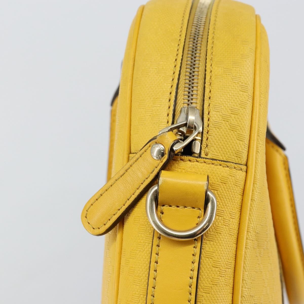 Gucci Diamante bright briefcase Leather, YELLOW, LEATHER, Briefcase