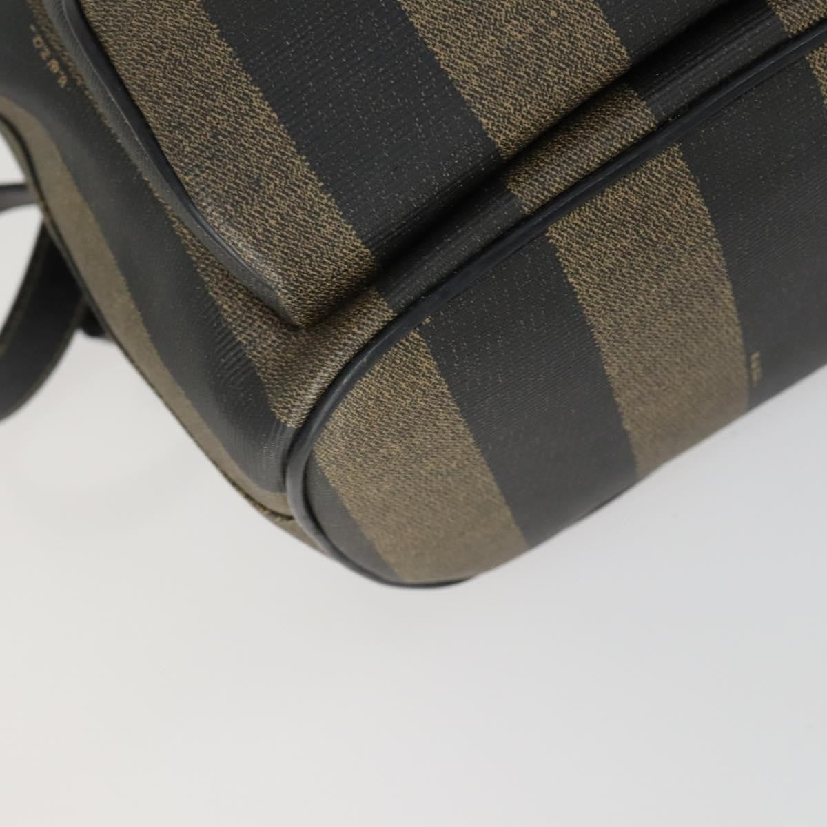 Fendi Pequin Front Pocket Backpack Coated Canvas, BROWN, PVC, Backpack