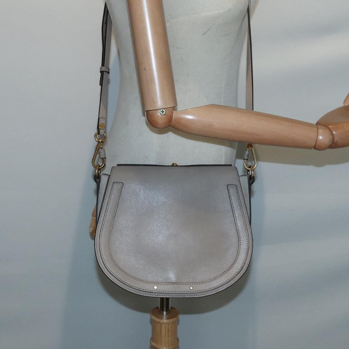 Chloe Nile Crossbody Bag Leather, BROWN, LEATHER, Crossbody bag