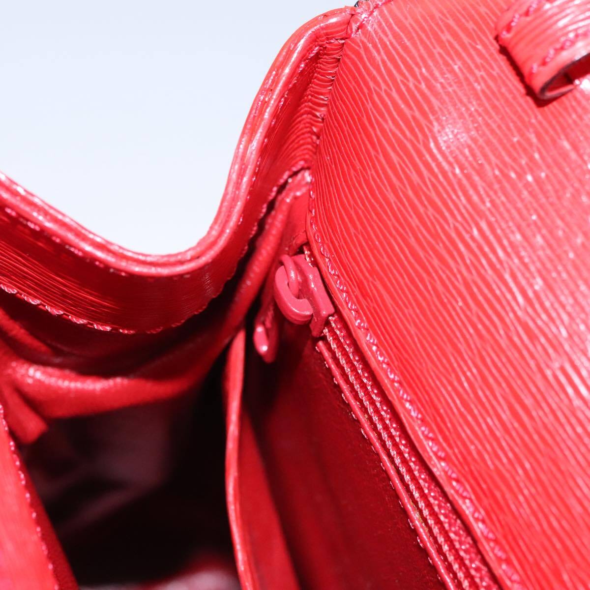 Celine Cuir Triomphe Bag Leather, RED, LEATHER, Handbag