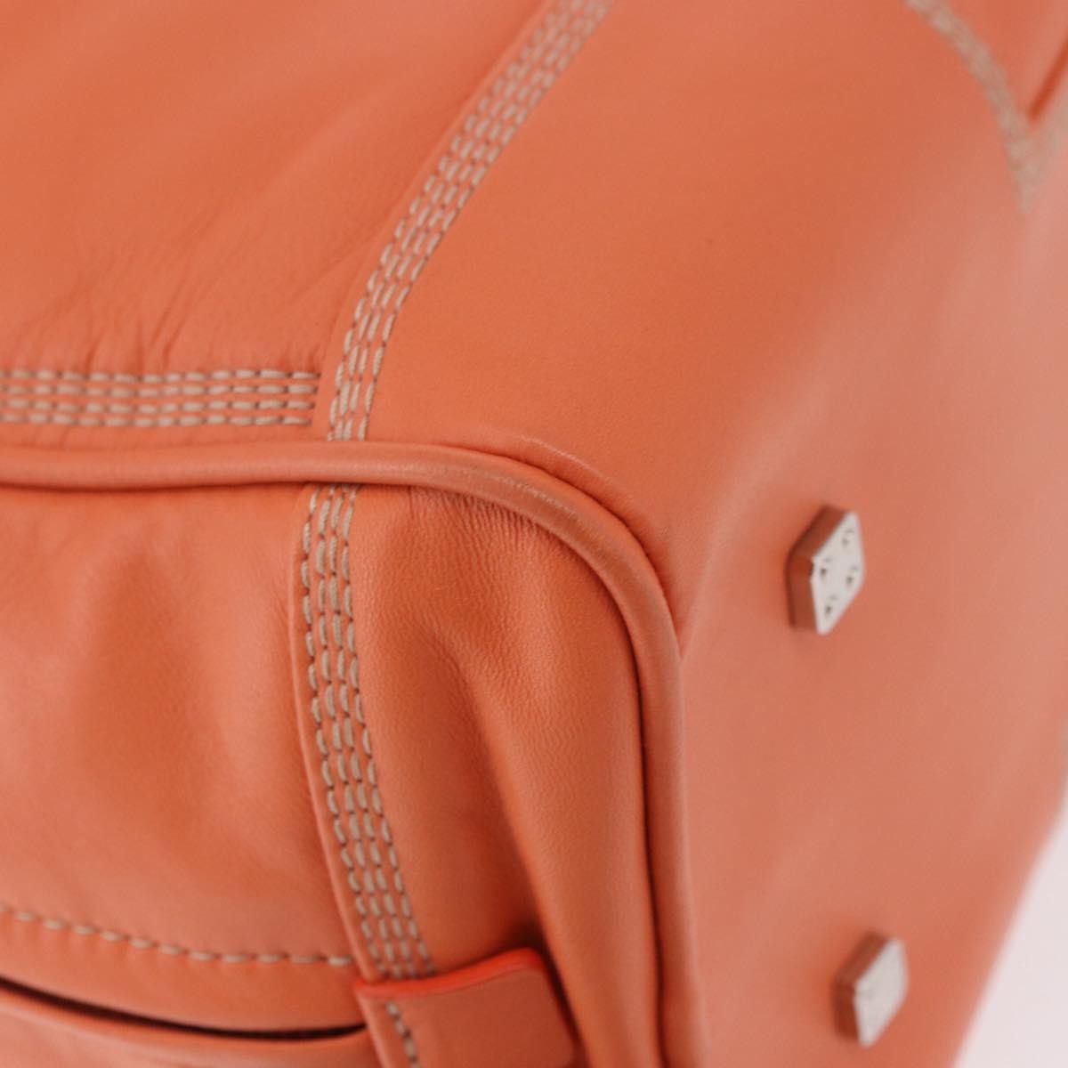 Loewe Anagram handbag Leather, Orange, Leather, Handbag