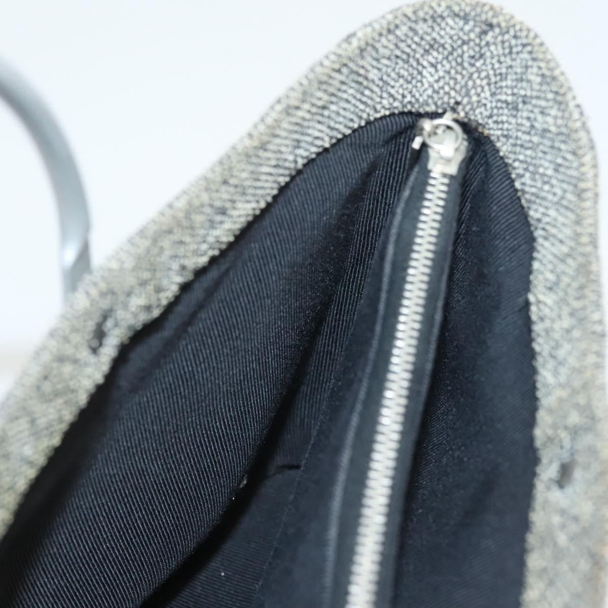 Chanel Vintage Chocolate Bar Tote Quilted Canvas, GRAY, CANVAS, Tote bag