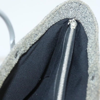 Chanel Vintage Chocolate Bar Tote Quilted Canvas, GRAY, CANVAS, Tote bag