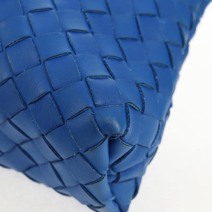Bottega Veneta Zip Pouch Intrecciato Nappa, BLUE, LEATHER, Clutche & pouche