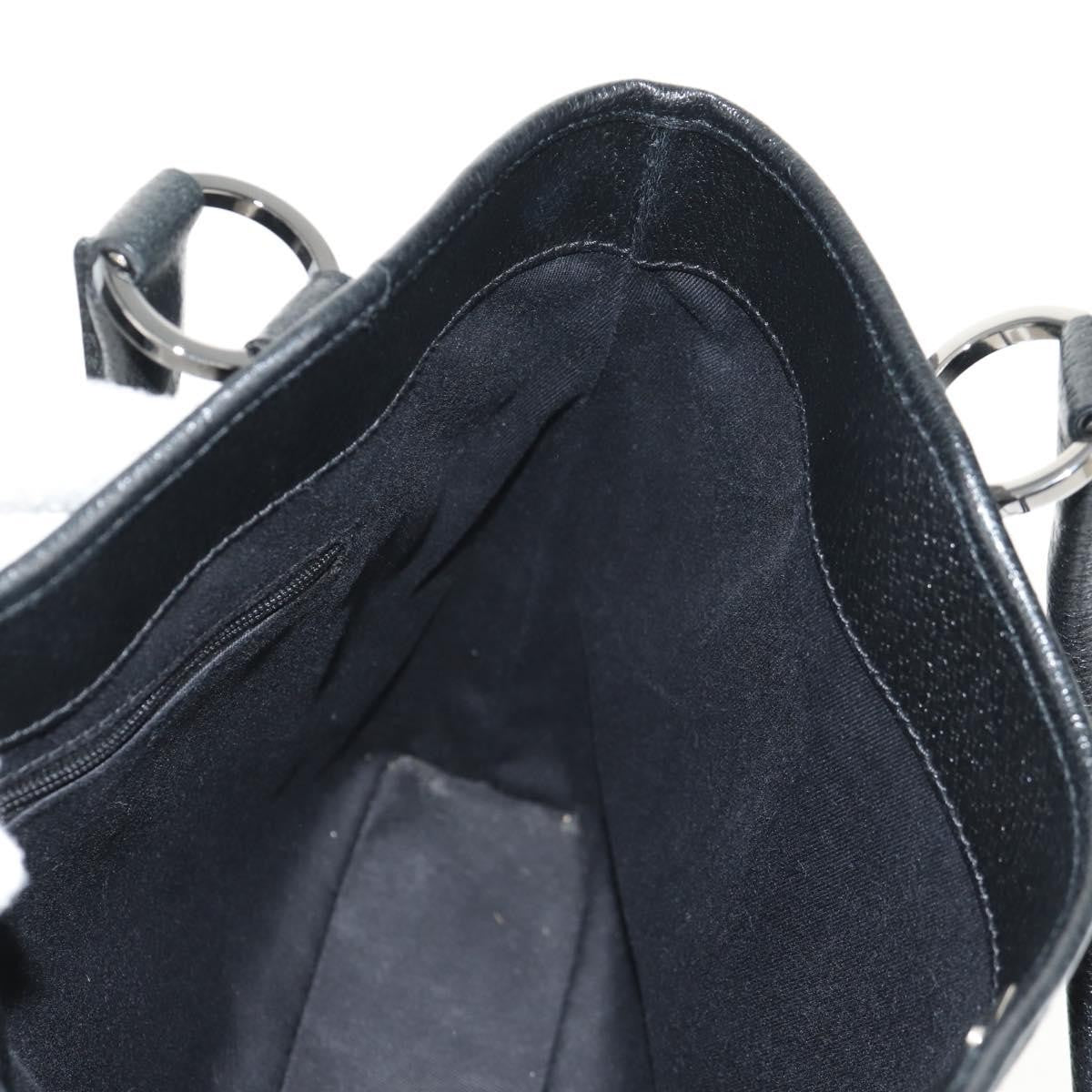 Gucci Vintage Ring Tote GG Canvas with Leather, BLACK, CANVAS, Handbag