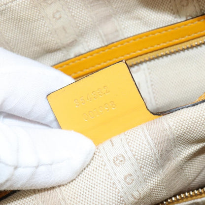 Gucci Bright Top Handle Bag Diamante Leather, YELLOW, LEATHER, Handbag