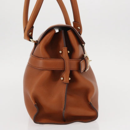 Salvatore Ferragamo Virna Satchel Leather, BROWN, LEATHER, Shoulder bag