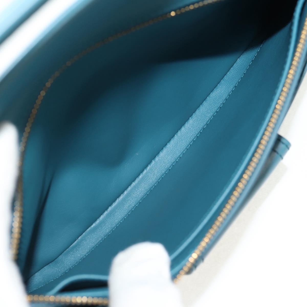 Christian Dior DiorDouble Chain Bag Leather, BLUE, LEATHER, Shoulder bag