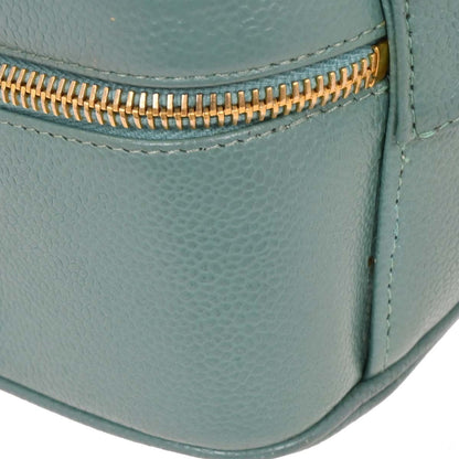 Chanel Vintage Timeless Vanity Case Caviar, GREEN, LEATHER, Clutche & pouche