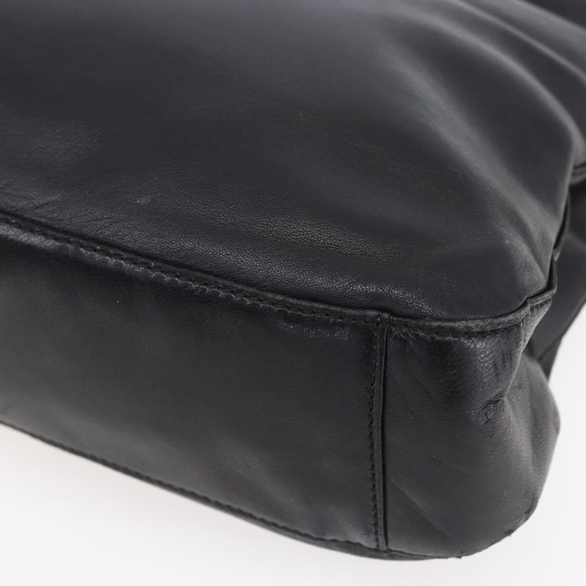 Loewe Anagram Shoulder Bag Leather, BLACK, LEATHER, Shoulder bag