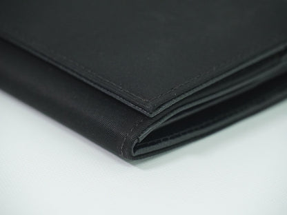 Prada Continental Wallet Tessuto, BLACK, NYLON, Wallets