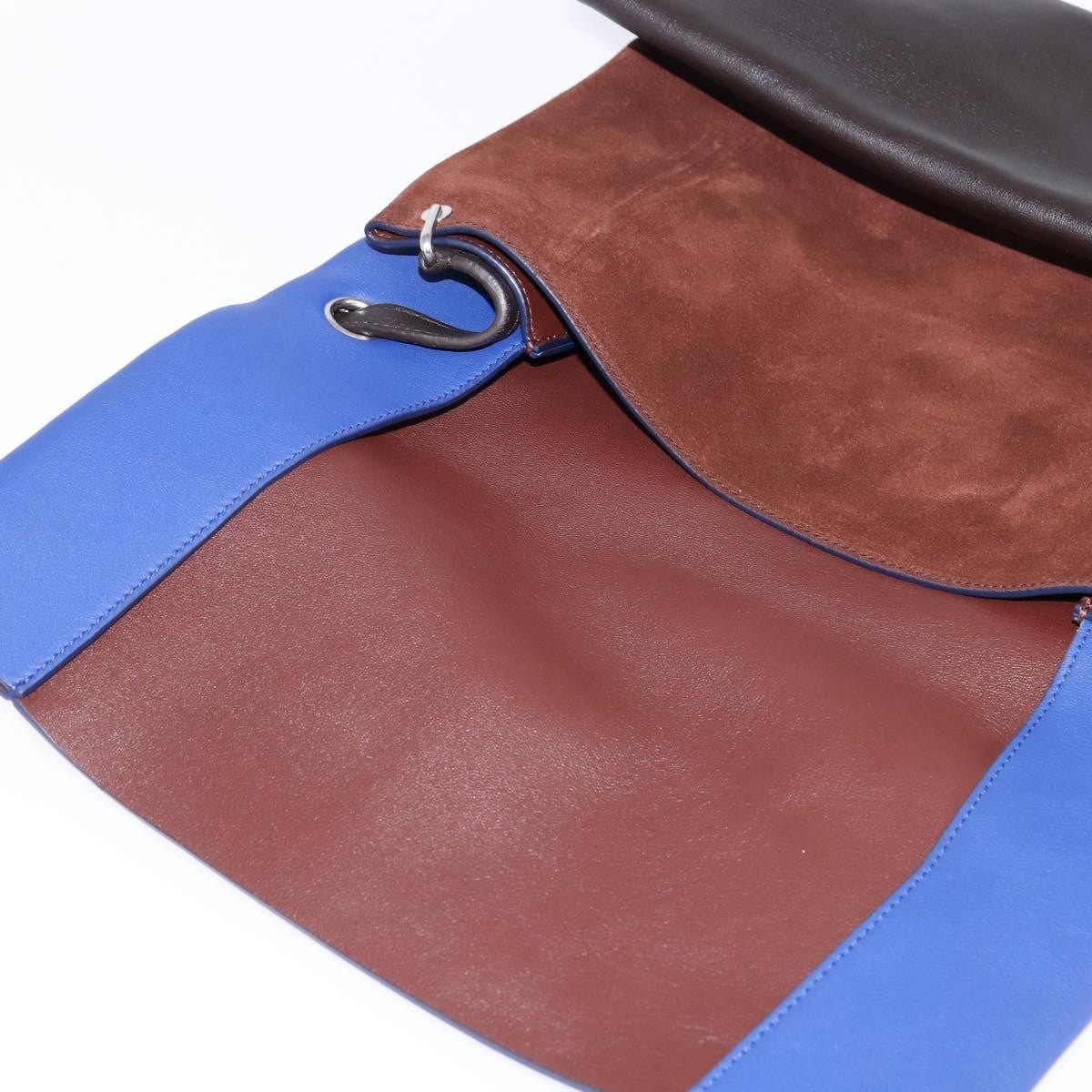 Celine All Soft Bag Leather, BLUE, LEATHER, Handbag