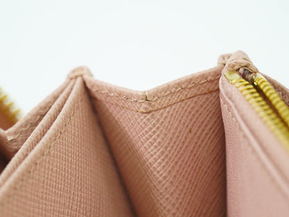 Prada Bow Zip Around Wallet Saffiano Leather, PINK, LEATHER, Wallets