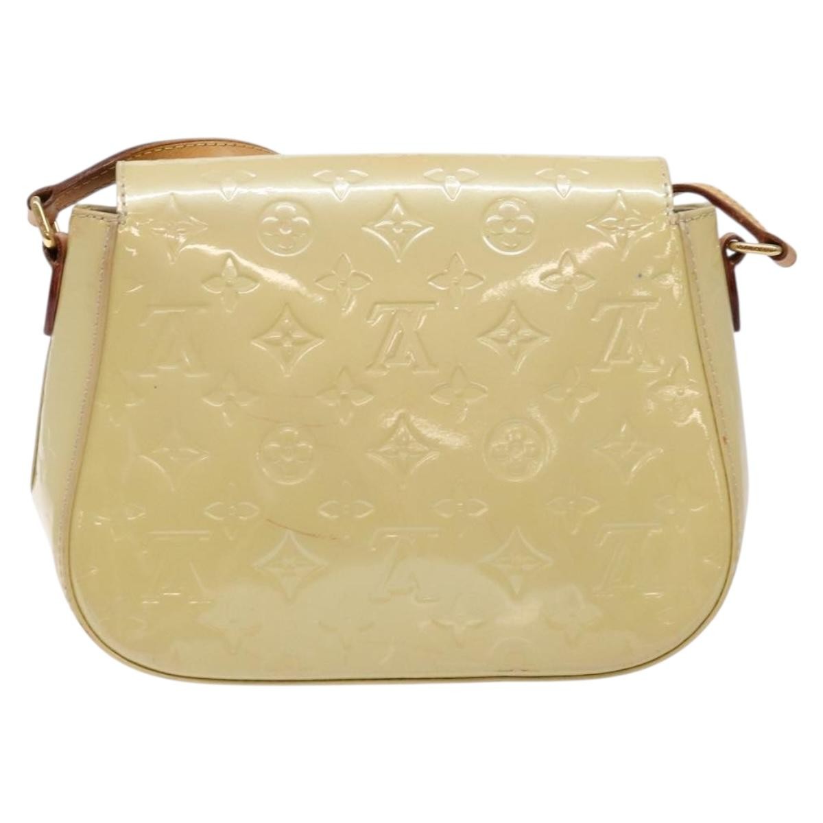 Louis Vuitton Bellflower Handbag Monogram Vernis, BEIGE, PATENT_LEATHER, Handbag