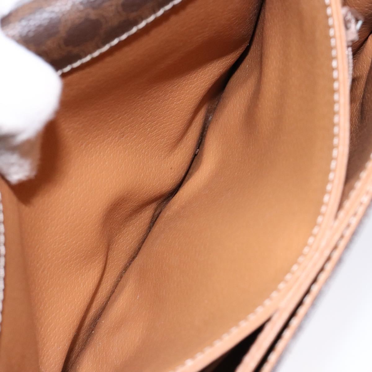 Celine Macadam Shoulder Bag PVC Leather, BROWN, CANVAS, Shoulder bag