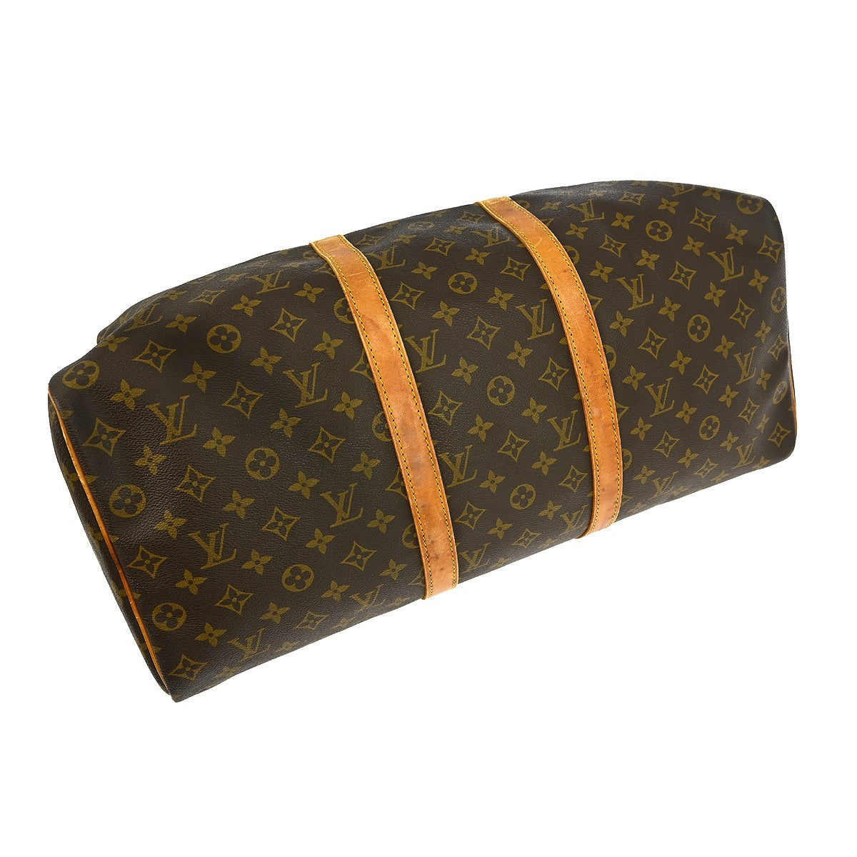 Louis Vuitton Keepall Bag Monogram Canvas, BROWN, CANVAS, Travel bag
