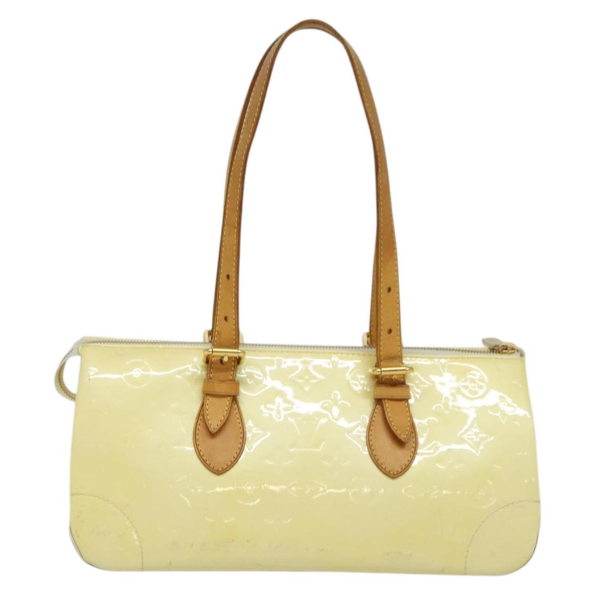 Louis Vuitton Rosewood Avenue Handbag Monogram Vernis, BEIGE, PATENT_LEATHER, Handbag