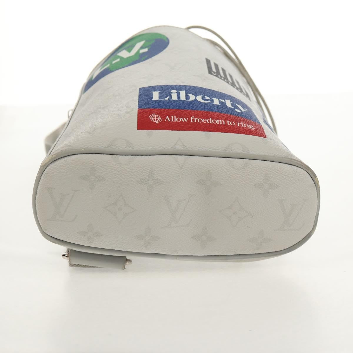 Louis Vuitton Chalk Sling Bag Limited Edition Logo Story Monogram Canvas, WHITE, CANVAS, Shoulder bag