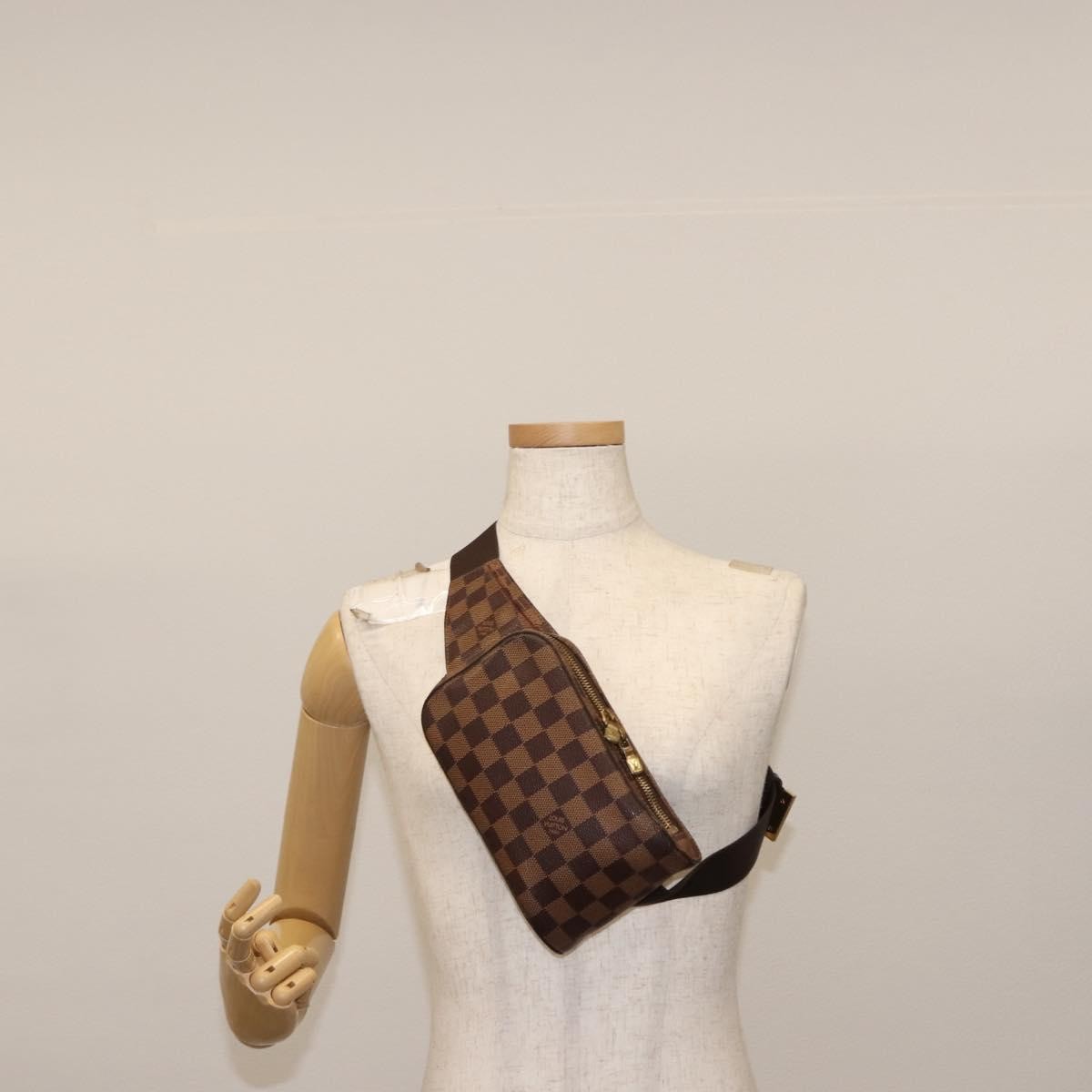 Louis Vuitton Geronimos Waist Bag Damier, BROWN, CANVAS, Shoulder bag