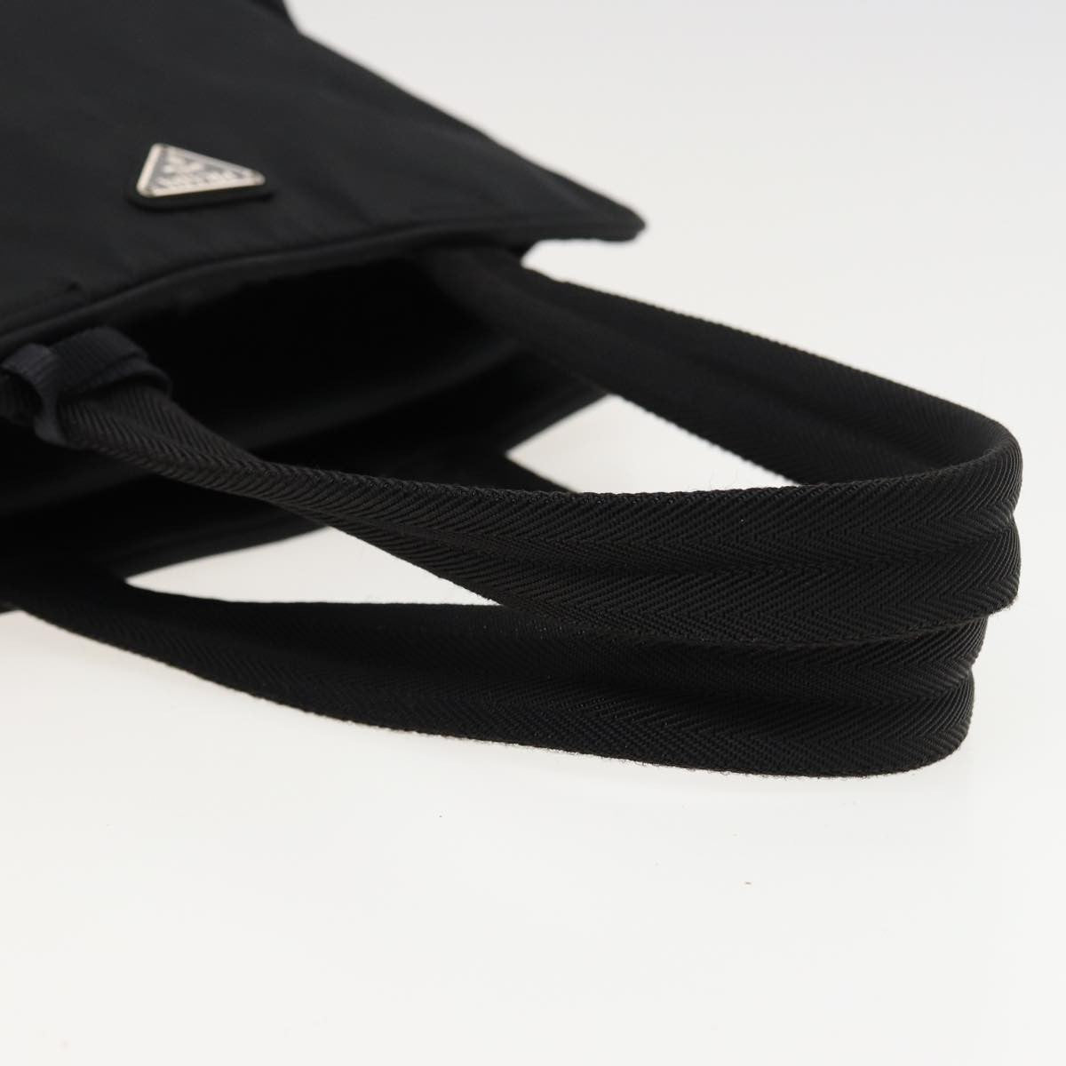 Prada Bowling Shoulder Bag Tessuto, BLACK, NYLON, Shoulder bag